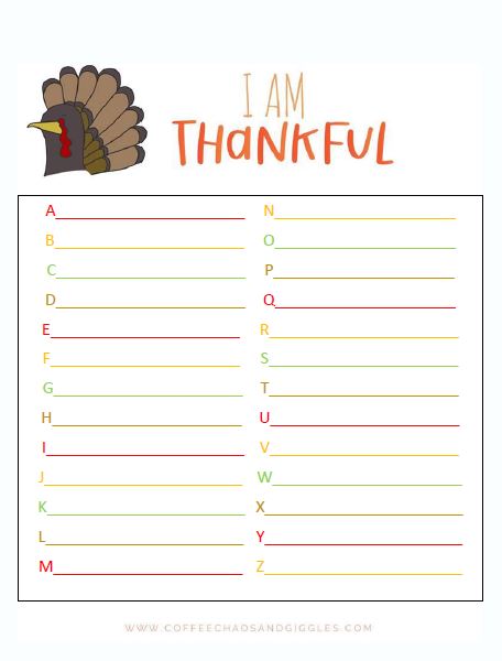 Thanksgiving Printables - Coffee Chaos and Giggles