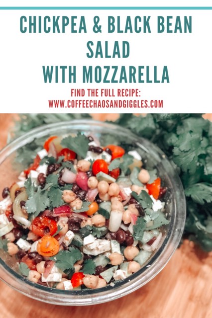 Chickpea and Black Bean Salad with Mozzarella