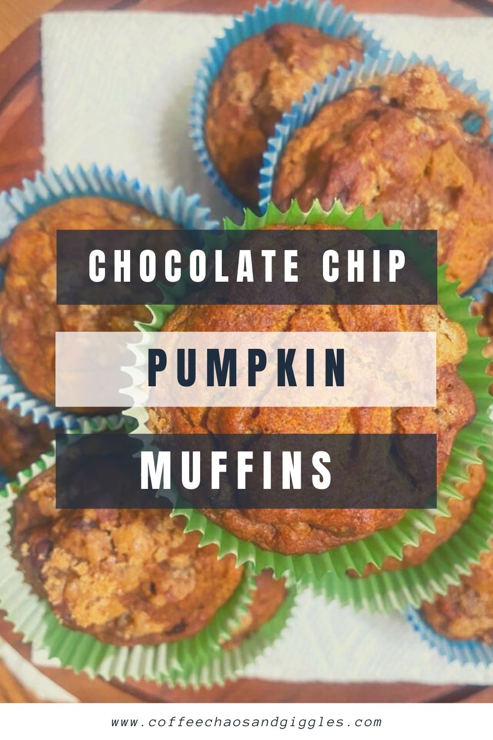 Chocolate Chip Pumpkin Banana Muffins